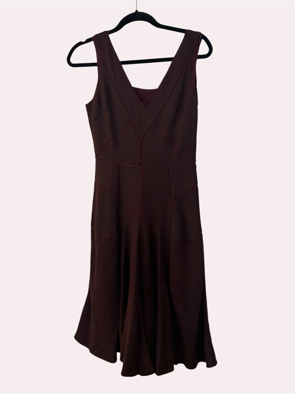 Calvin Klein Collection Burgundy Sleeveless Midi Dress